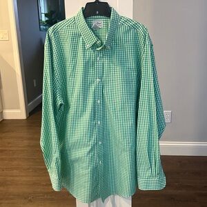 L.L. Bean Men's Green Gingham Shirt NWOT XL